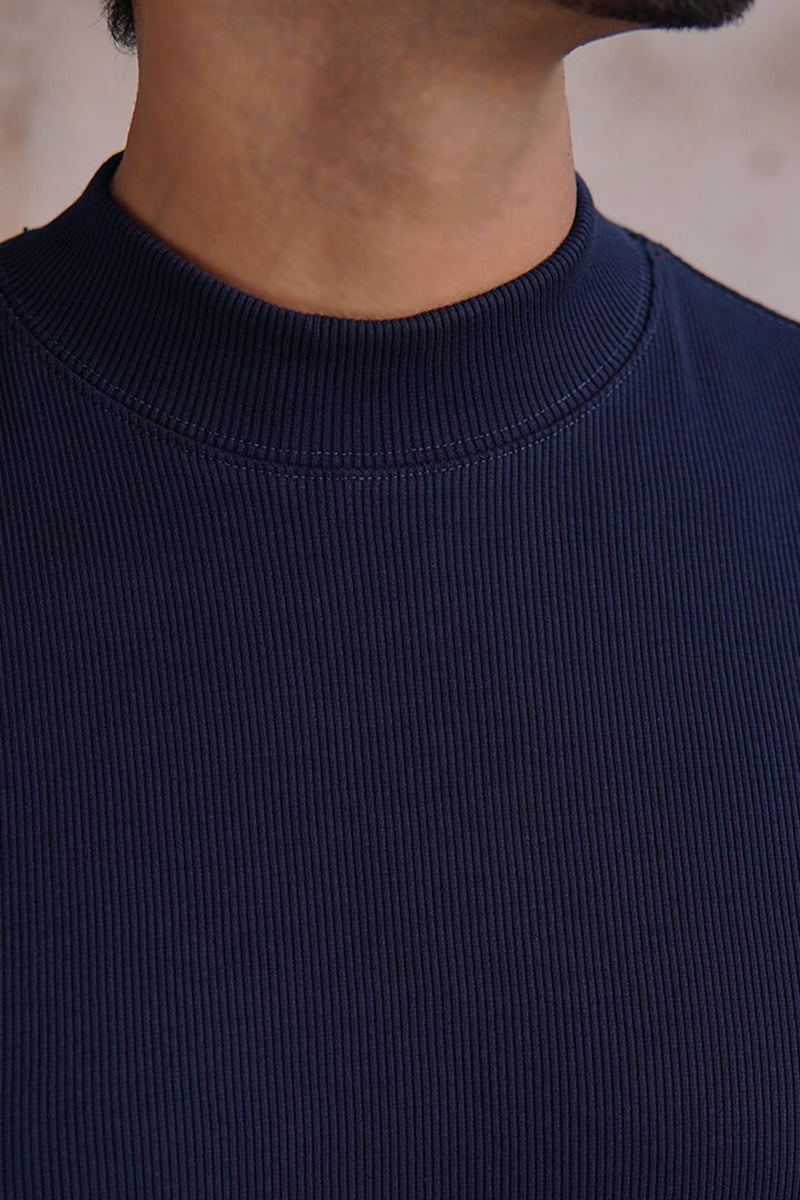 Regal Sapphire Mock Neck Sweatshirt