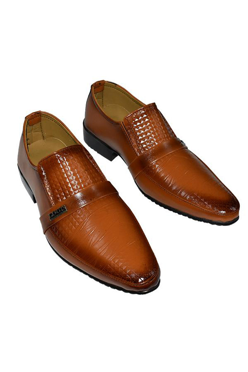 Shiny Formal Shoes For Men - Shaded Brown
