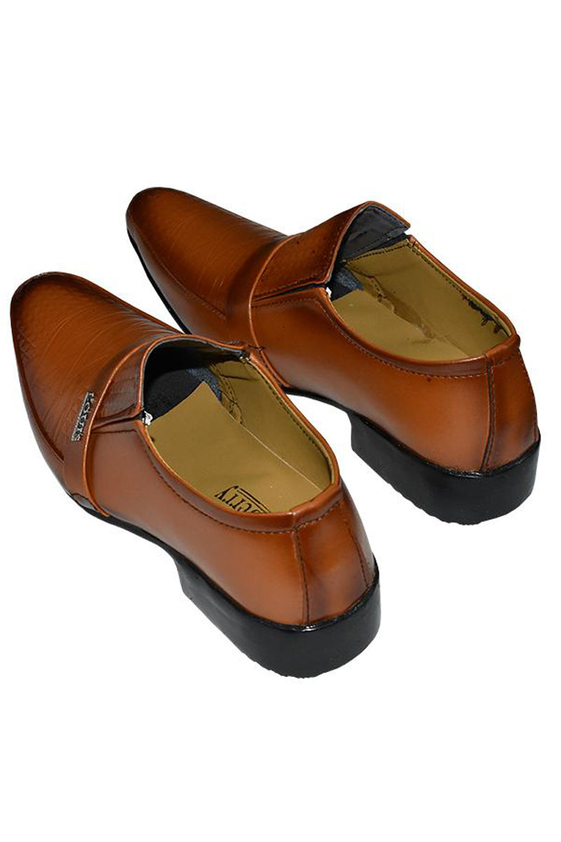 Shiny Formal Shoes For Men - Shaded Brown