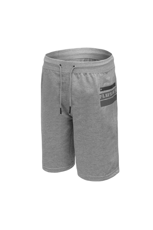 Flush Sports Athletic Gym Outdoor Running Terry Shorts With Secure Zipper Pocket Heather Grey