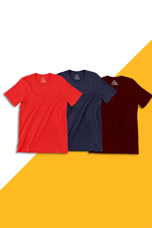 Pack-Of-3-Plain-Half-Sleeves-T-Shirts-1