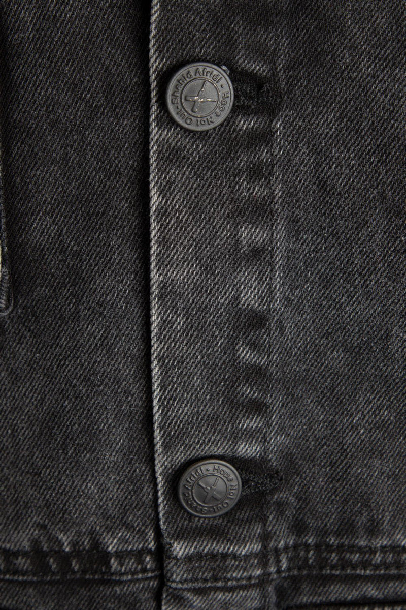 Black Faded Denim Jacket HMJDW210004