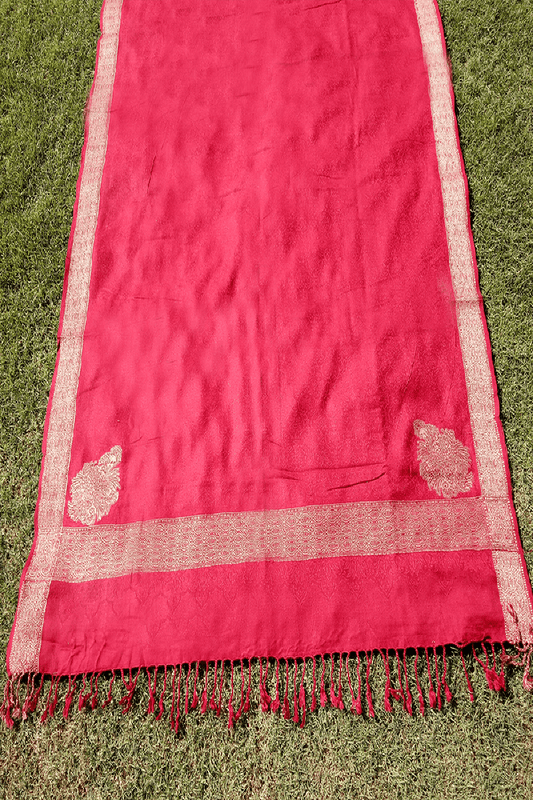 Winter Warm Woolen Shawl For Women Ladies - Large 2.5 yards - Red - ZSH32