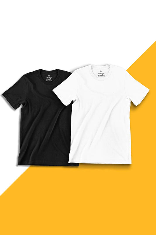 Pack Of 2 Plain Half Sleeves T-Shirts 9