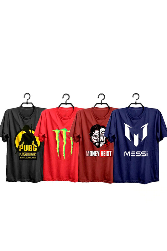 Pack Of 4 Printed T-Shirts 1