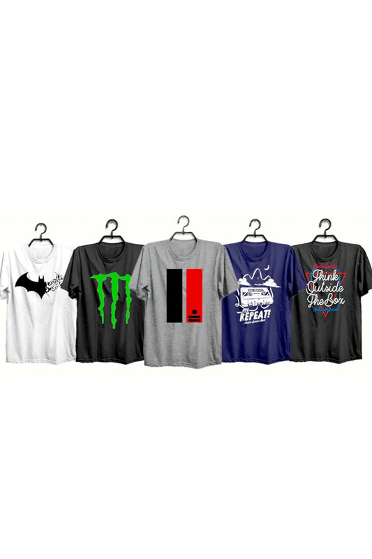Pack Of 5 Printed T-Shirt 8