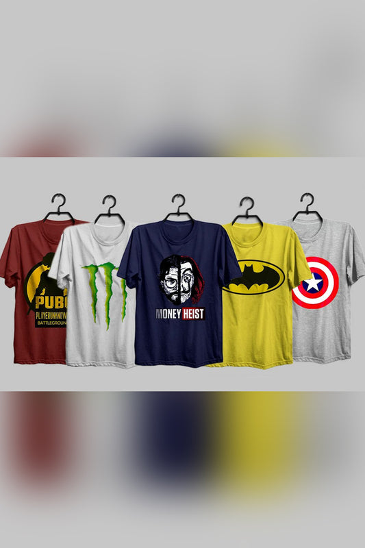 Pack Of 5 Printed T-Shirts 14
