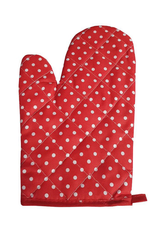 Polka Dots Red Oven Glove