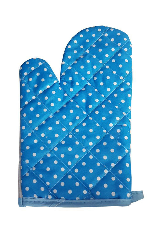 Polka Dots Blue Oven Glove