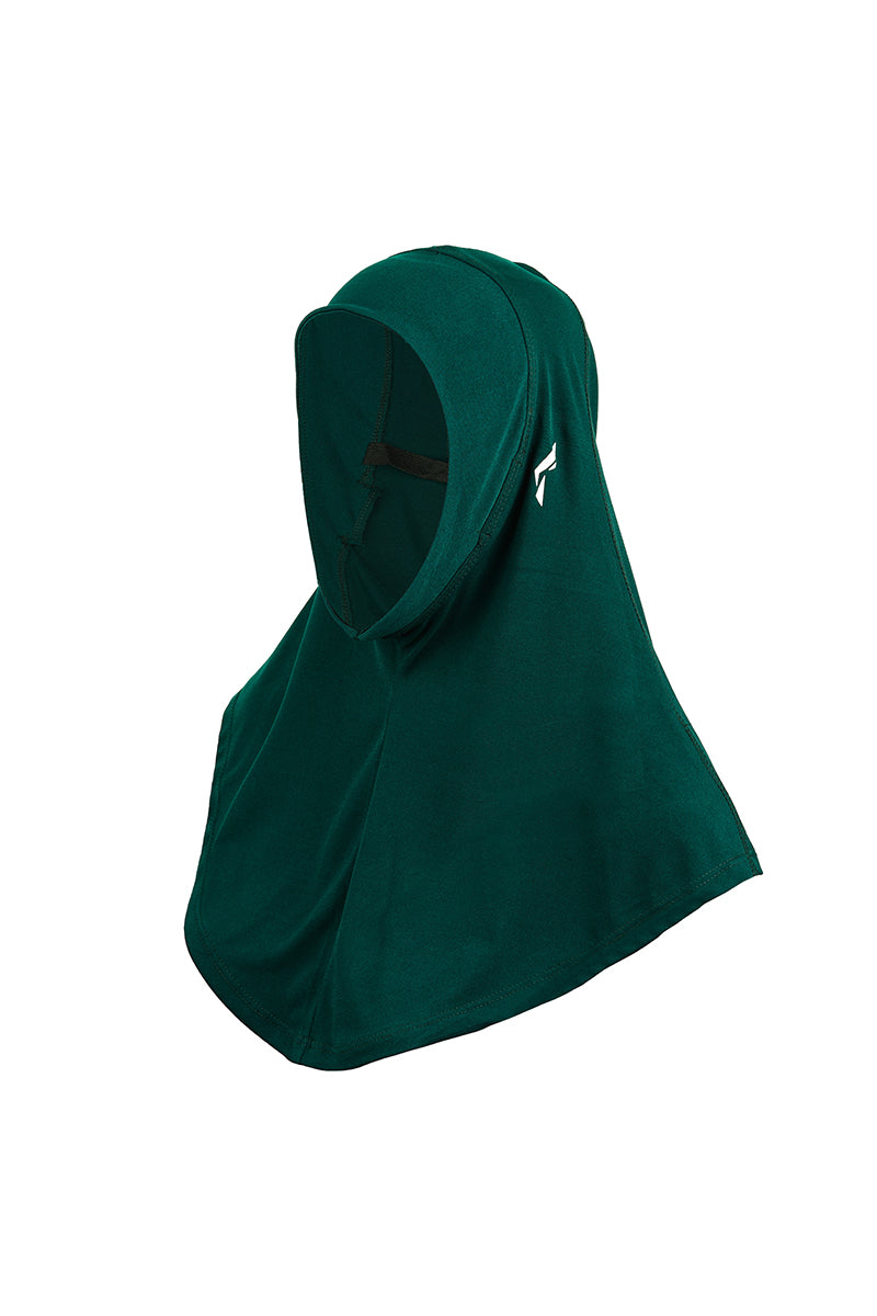 Flush Women's Pro Hijab Scarf Dri Fit Full Head Cover for Yoga, Running, Workout and Everyday Wear Green