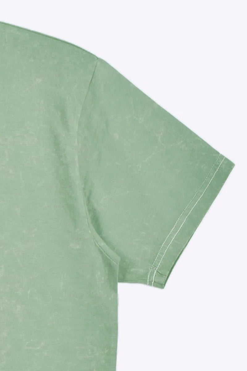 Men's Light Green Trendy Washing Effects Henly Shirt