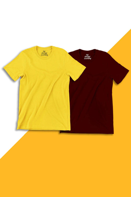 Pack Of 2 Plain Half Sleeves T-Shirts 3