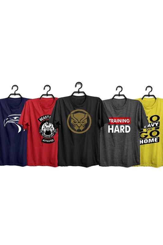 Pack Of 5 Printed T-Shirts 10