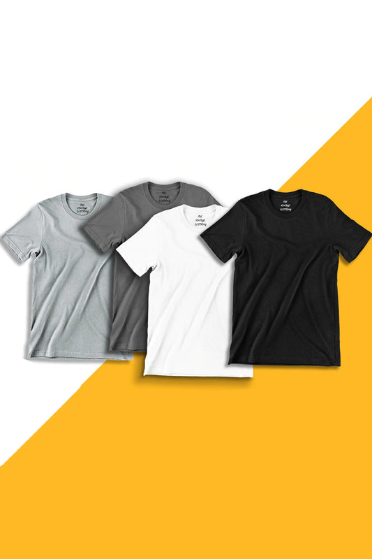 Pack-Of-4-Plain-Half-Sleeves-T-Shirts-1