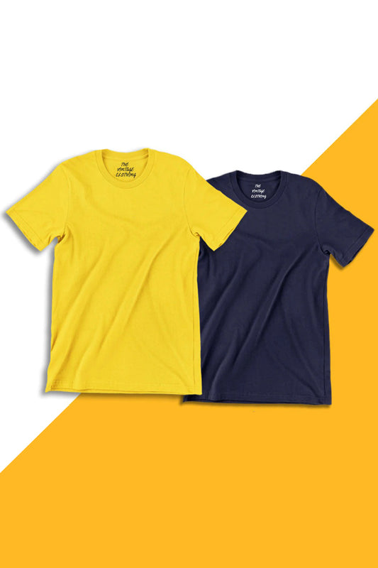 Pack Of 2 Plain Half Sleeves T-Shirts 4
