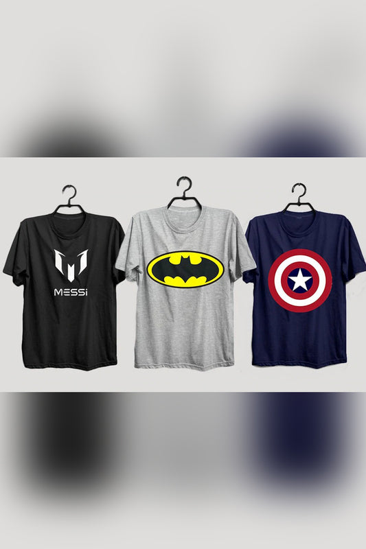 Pack Of 3 Printed T-Shirts 7