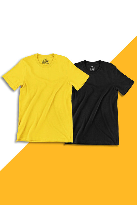 Pack Of 2 Plain Half Sleeves T-Shirts 5