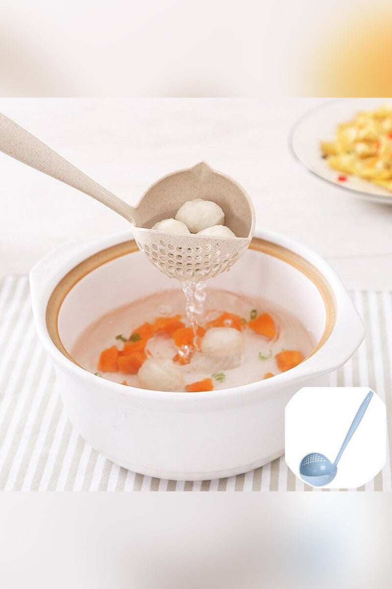 Plastic Draining Soup Spoon 2 in 1