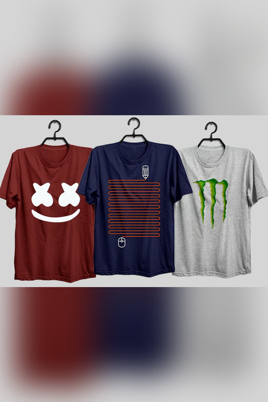 Pack Of 3 Printed T-Shirts 18