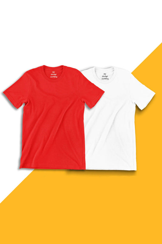Pack Of 2 Plain Half Sleeves T-Shirts 7