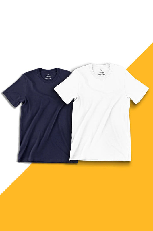 Pack Of 2 Plain Half Sleeves T-Shirts 8