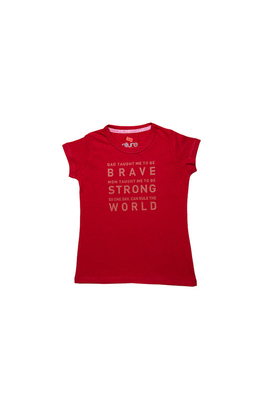 AllureP Girls T-Shirt Brave Red
