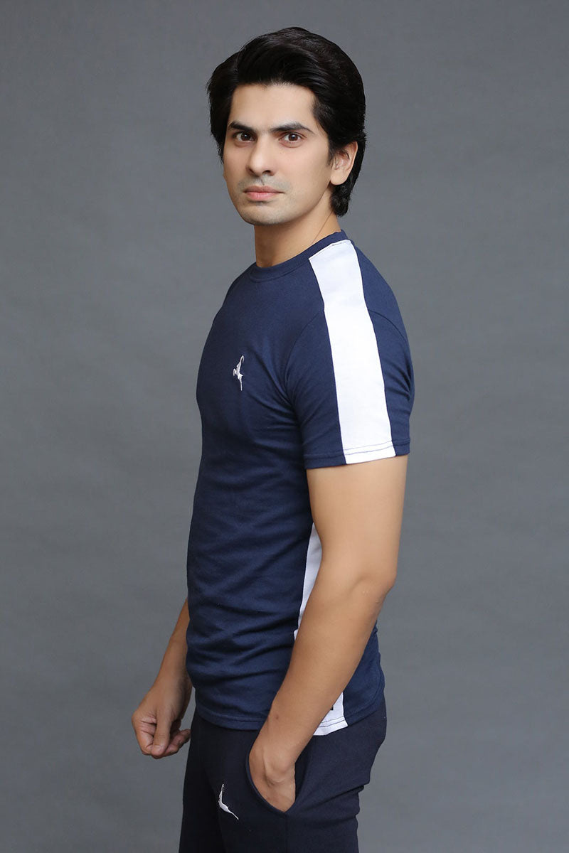 Navy Blue with White T-Shirt
