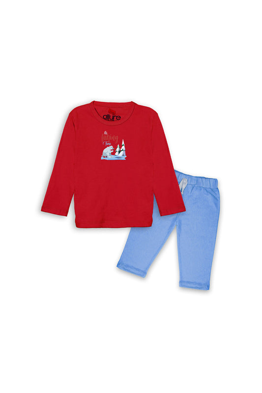 AllureP T-shirt D Red Fishing L Blue Trousers