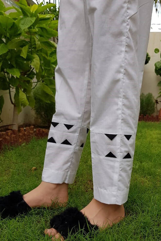 Cotton Trouser pant - White -  BGT18