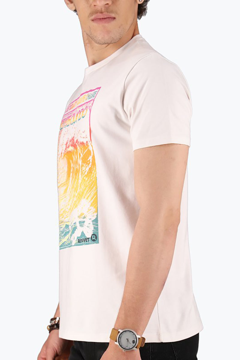 Beach Waves Cotton Crewneck T-Shirt