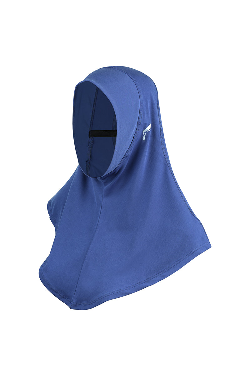 Flush Women's Pro Hijab Scarf Dri Fit Full Head Cover for Yoga, Running, Workout and Everyday Wear Royal Blue