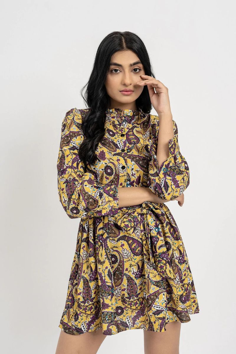 Multi-Color Printed Dress