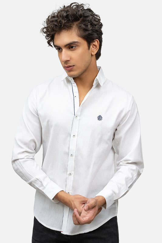 Casual Shirt Full Sleeve White