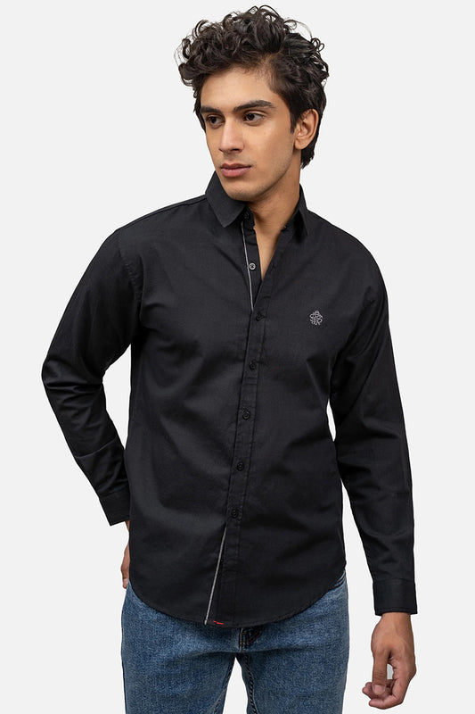 Casual Shirt Half Sleeves Smart Fit Black