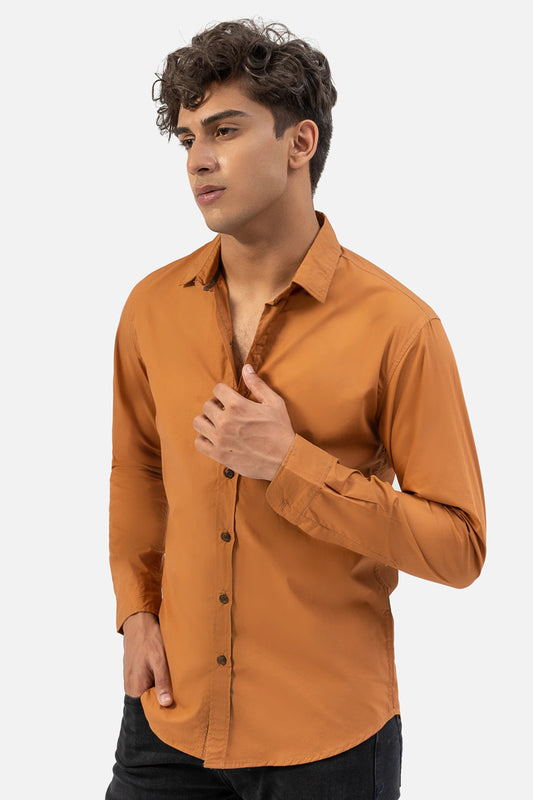 Casual Shirt Regular Collar Smart Fit Rust