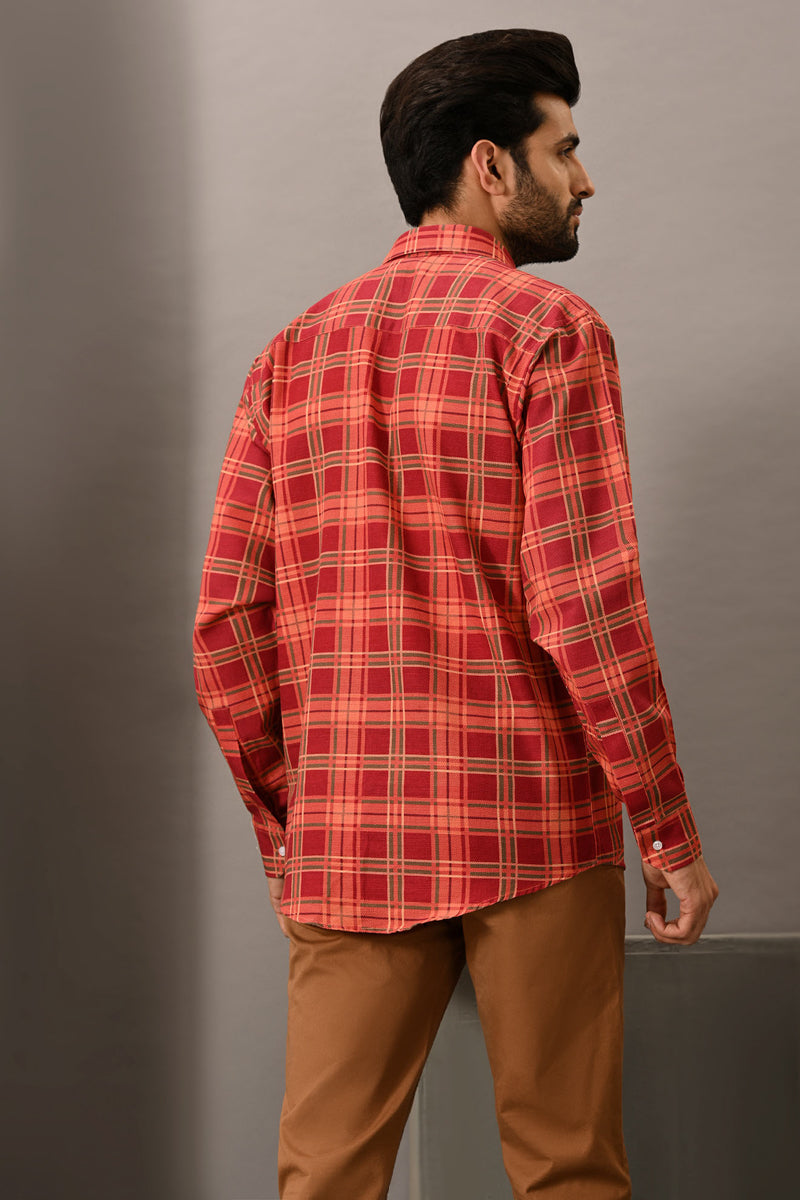 Gts-6084-Fashion-Shirt-In-Chk-Red