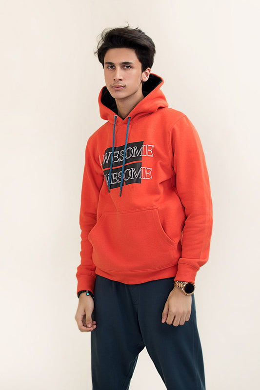 Graphic PullOver Hoodie With Kangaroo Pockets HMKHW210003