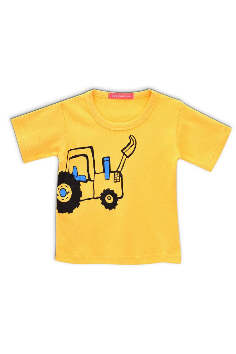 Gold T-Shirt Tractor Design