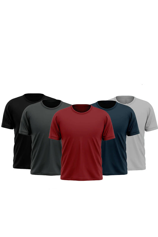 Pack-Of-5-Round-Neck-Half-Sleeves-T-Shirts-6