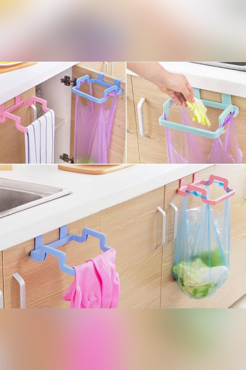 Portable Hanging Trash Garbage Kitchen Cabinet Bag Holder Multicolor