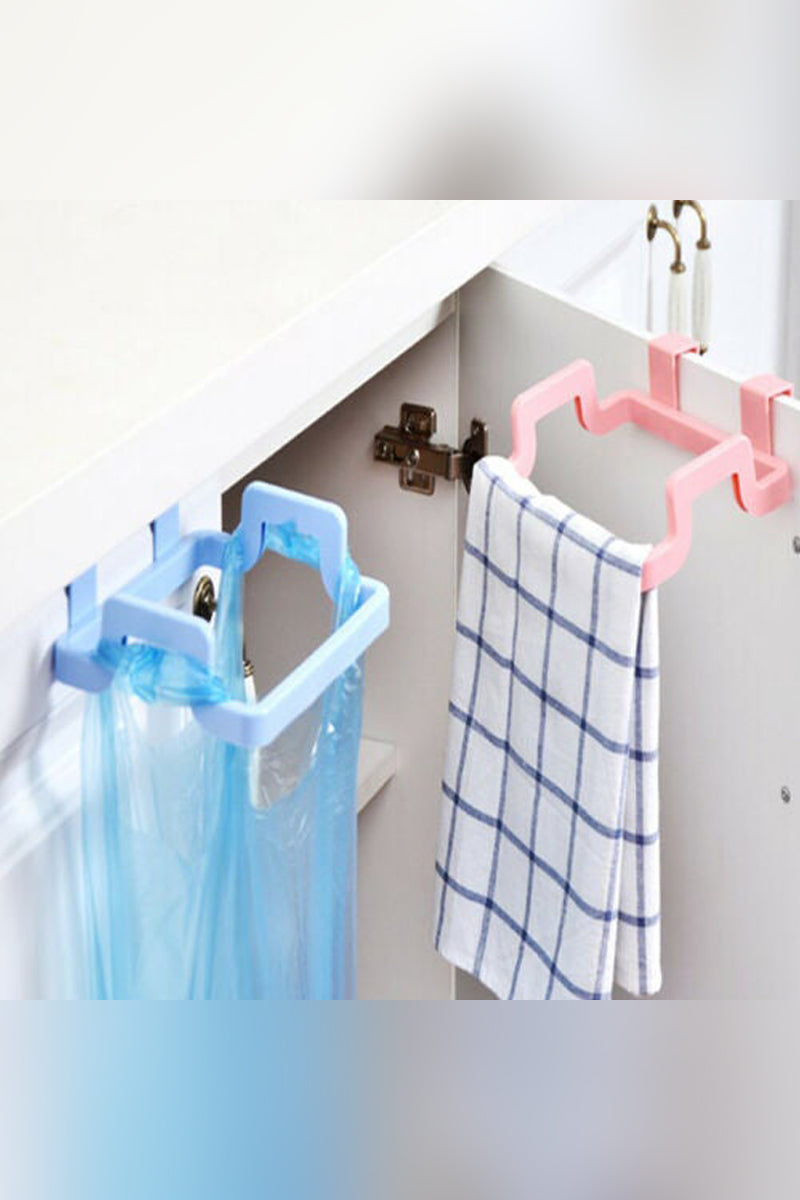 Portable Hanging Trash Garbage Kitchen Cabinet Bag Holder Multicolor