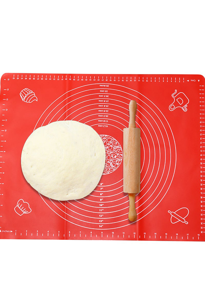 Silicone Baking/Roti Rolling Mat With Measurements