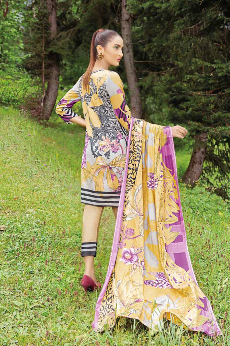 3Pc Unstitched Embroidered Lawn Z-006