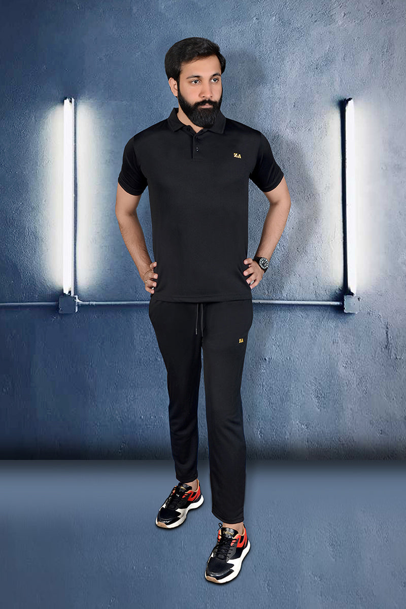 Sporty Mesh Tracksuit Polo & Trouser
