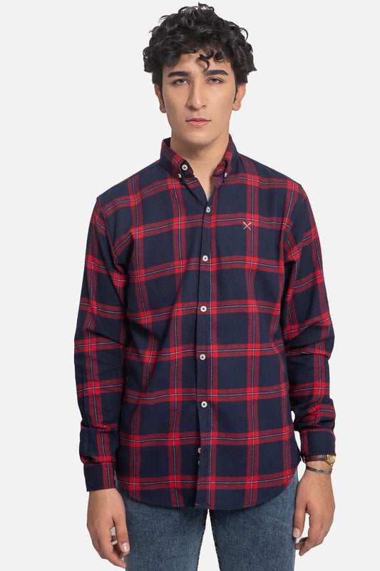 Casual Shirt Navy Red
