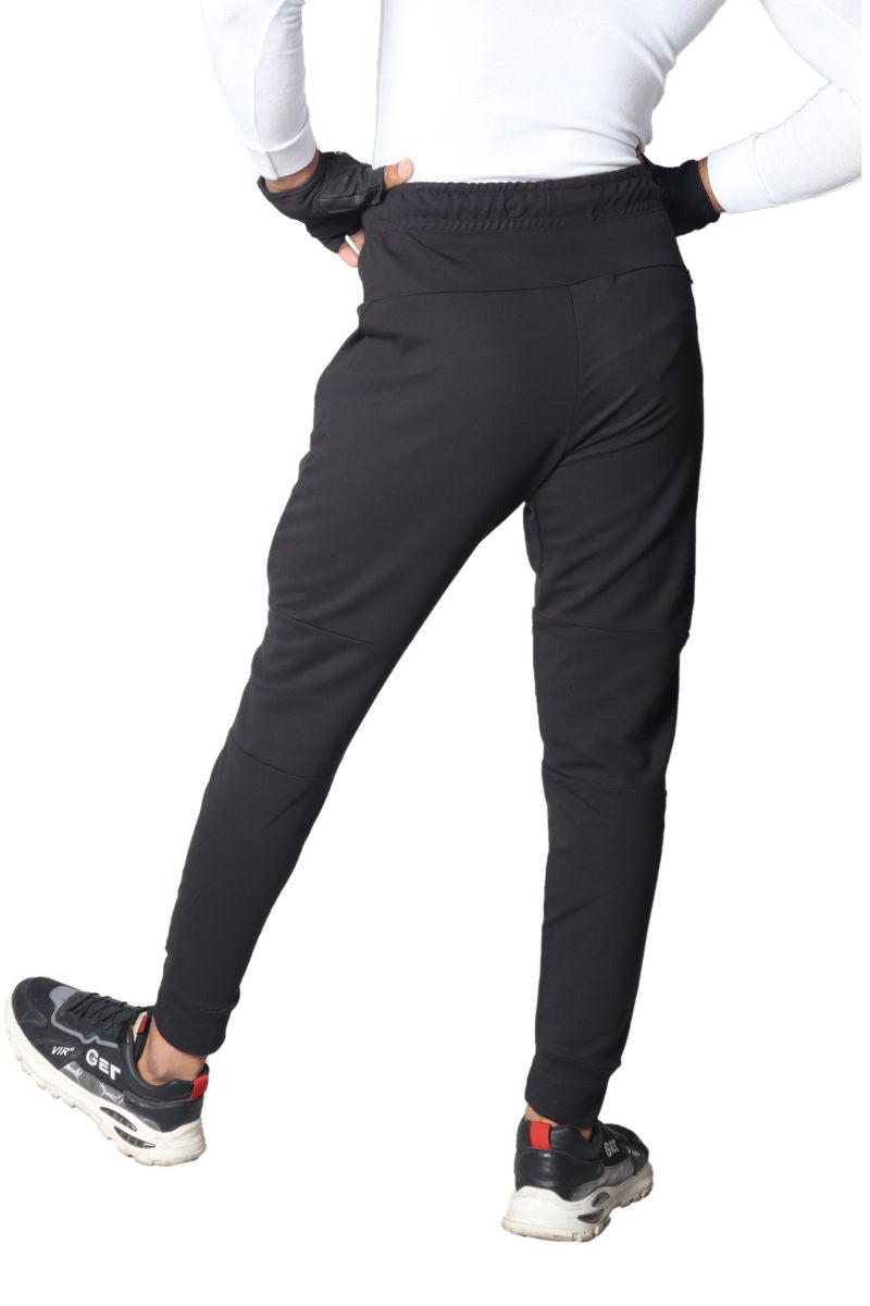 French Terry Premium Trousers For Sports Casual Fitness Jogging Black
