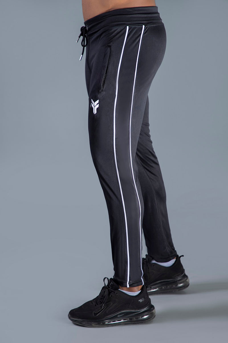 Black Dry Fit Trouser with Side Piping