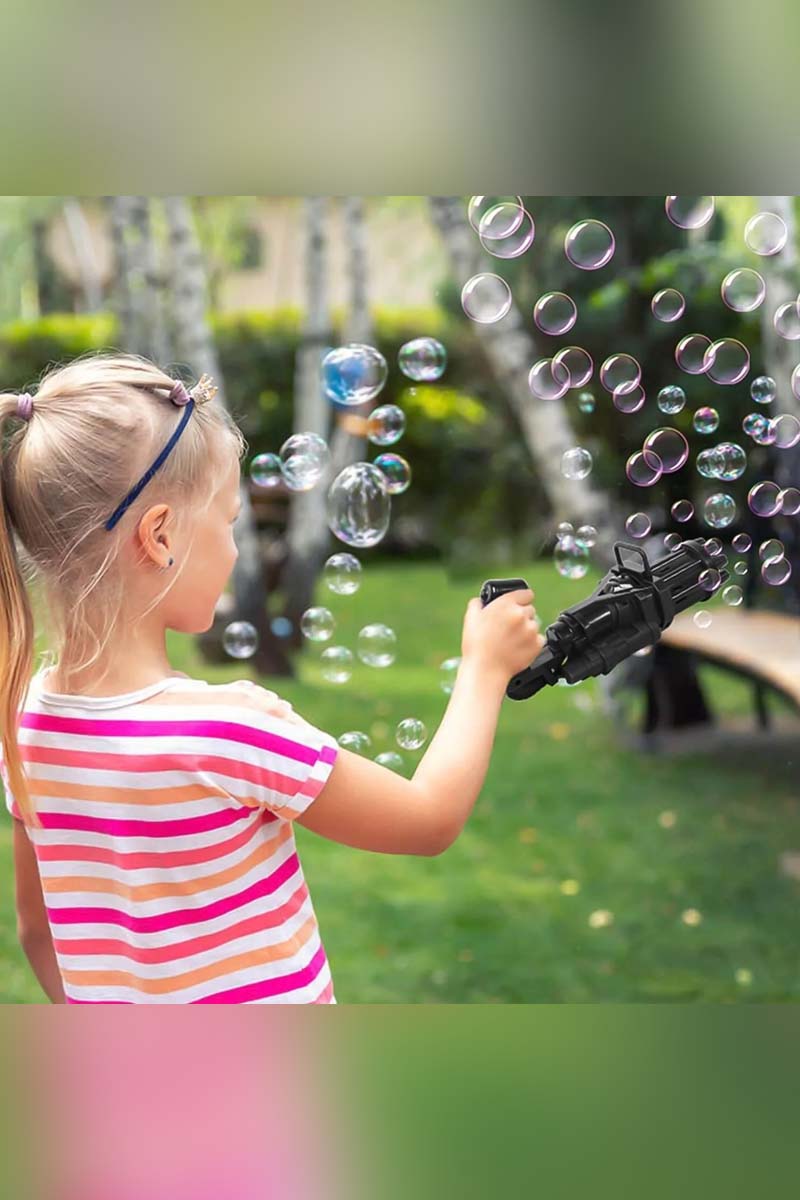Bubble Machine, Bubble Blaster Gun, 8-Hole Automatic Bubble Maker Machine, Electric Bubble Guns for Kids Outdoor, Toys for Boys and Girls Toddler