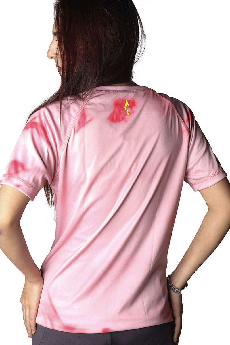 Flush Women’s Activewear T-shirt Short Sleeve Workout T-Shirt for Women Pink