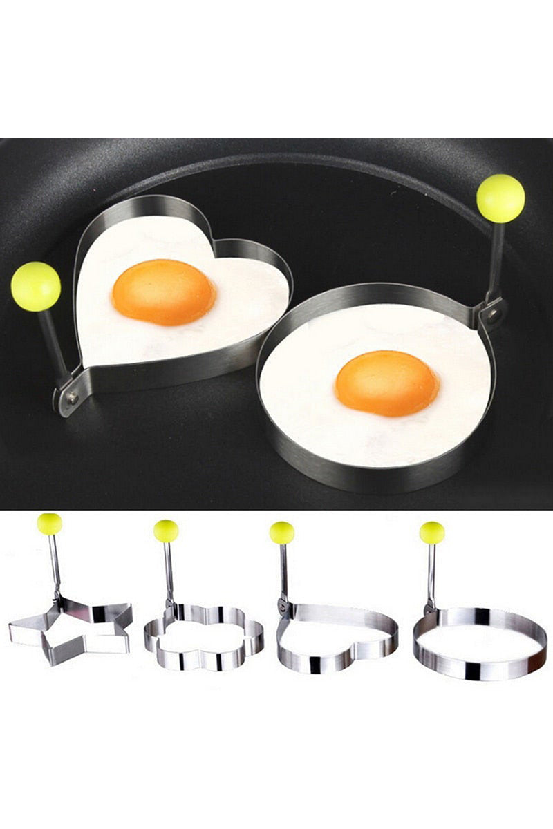 Stainless Steel Egg Shaper / Pancake Mold Tool - Pack Of 4